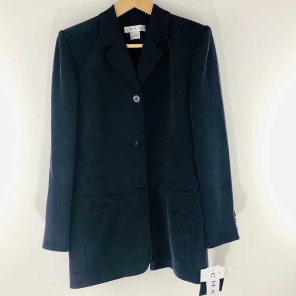 Chaus Jackets & Blazers - Chaus Dark Blue Silk Blazer in Sz 4
